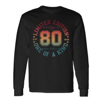 80 Year Old Vintage 1946 Limited Edition 80Th Birthday Long Sleeve T-Shirt - Thegiftio UK