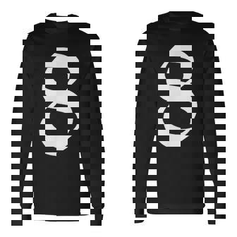 8番目 古英語の中世スタイルの8番 長袖Tシャツ - Kawaiitshirt