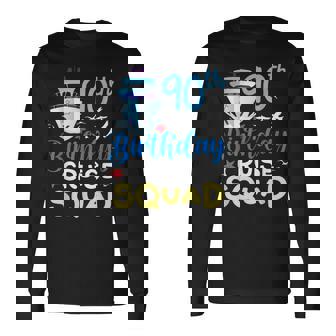 90 Year Old 90Th Birthday Cruise Squad 90Th Bday Cruising Long Sleeve T-Shirt | Seseable FR