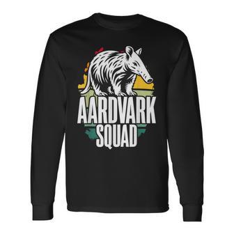 Aardvark Squad Animal Retro Vintage Nature Wildlife Long Sleeve T-Shirt - Thegiftio UK