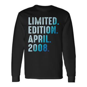 Abril 2008 Año 2008 Retro 2008Intage Edición Limitada Camiseta de manga larga - Regaloses