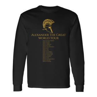 Alte Geschichte Alexander Der Große World Tour Langarmshirts - Seseable