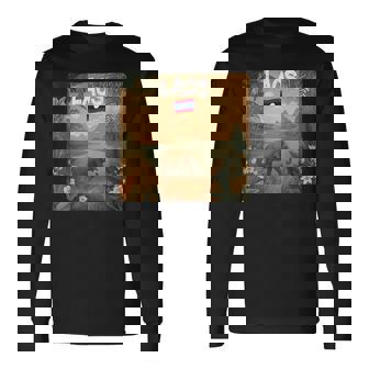 Amazing Laos Elephant With Country View Costume Long Sleeve T-Shirt | Mazezy