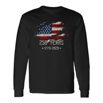 America 250 Years Independence 1776 2026 Long Sleeve T-Shirt - Thegiftio UK