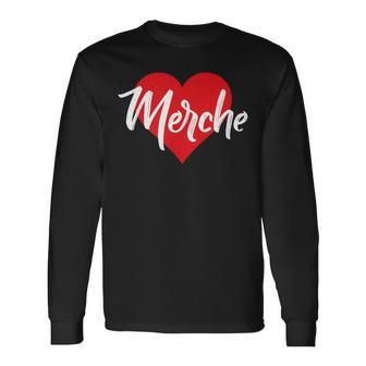 Amo A Merche Primer Nombre Yo Corazón Camiseta de manga larga - Regaloses