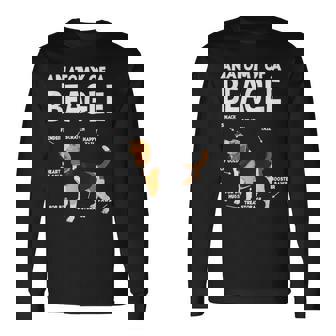 Anatomy Of A Beagle ファニービーグル 長袖Tシャツ - Kawaiitshirt