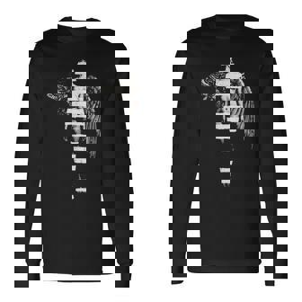 Angel Wings Dark Academia Gothic Industrial Long Sleeve T-Shirt | Mazezy