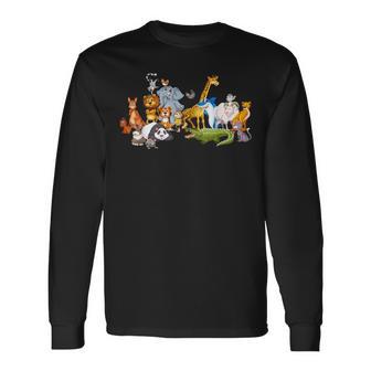 Animales Del Zoo Niños Niñas Zoo Camiseta de manga larga - Regaloses