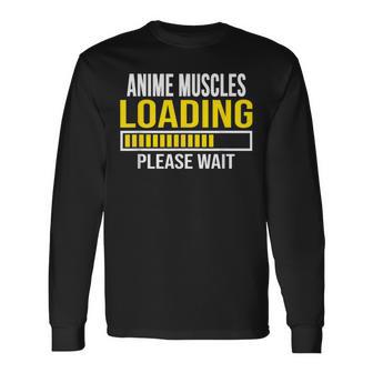Anime Muscles Loading Workout Fitness Long Sleeve T-Shirt - Thegiftio