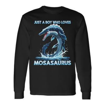 Animeolo Un Chico Que Ama Al Mosasaurio Camiseta de manga larga - Regaloses