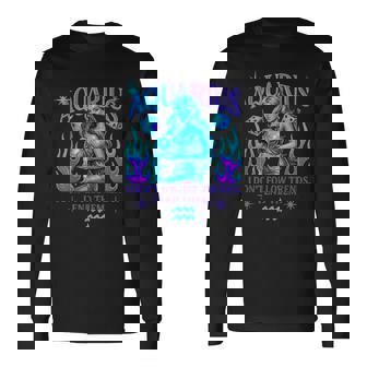 Aquarius Zodiac Attitude With Bold Trendsetter Vibes Long Sleeve T-Shirt | Mazezy