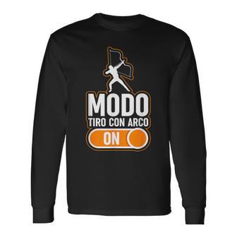 Arco Y Flecha Divertido Modo Arquero Activado Tiro Con Arco Camiseta de manga larga - Regaloses