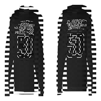 Around 50 アラフィフ（五十歳 50才）【ユニフォーム風】誕生日 50代 面白 長袖Tシャツ - Kawaiitshirt