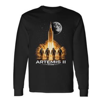 Artemis Launch To The Moon Astronaut Explorer Long Sleeve T-Shirt - Thegiftio