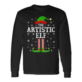 Artistic Elf Christmas Family Matching Long Sleeve T-Shirt - Thegiftio UK