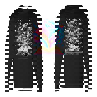 Astronomy Space Lover Books Bookworm Long Sleeve T-Shirt | Seseable FR