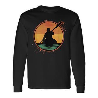 Aventura En Kayak De Regalo Al Atardecer En Kayak Camiseta de manga larga - Regaloses