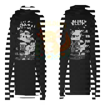 Axolotl Pun Loot Joke Animal Humor Gaming Axolootl RPG Long Sleeve T-Shirt | Mazezy