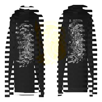 Aztec Warrior Eagle Knight Armor Aztec Warrior Long Sleeve T-Shirt | Mazezy