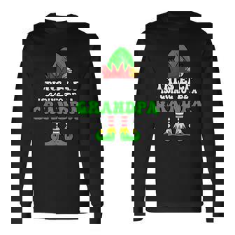 Baby Announcement Xmas This Elf Is Going To Be A Grandpa Long Sleeve T-Shirt | Mazezy