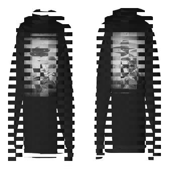 Baby Selfie With UFOs Baby Long Sleeve T-Shirt | Mazezy