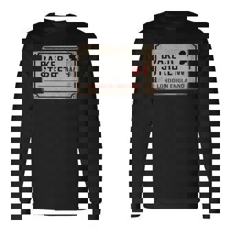 Bakertreet W1 London England Old Rustedstreet サインtシャツ 長袖Tシャツ - Kawaiitshirt