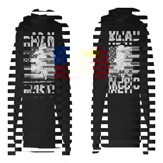 Bald And Majestic 4Th Of July Independence Day Bald Eagle Long Sleeve T-Shirt - Monsterry