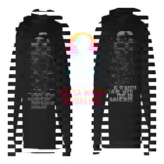 Balsa Wood Modeling Retro Long Sleeve T-Shirt | Mazezy