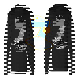 Bambino 7° Compleanno Di Polizia 7 Anni Di Costume Auto Polizia Maglietta a maniche lunghe - Novitaregali