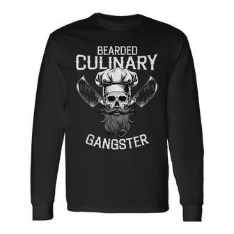 Barbudo Gángster Gangster Chef Gurú De Cocinaintage Camiseta de manga larga - Regaloses