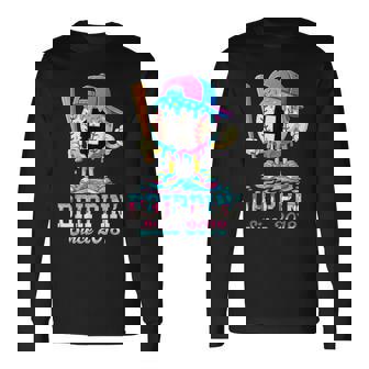 Baseball 8 Years Old Since 2018 Ice Cream 8Th Birthday Boys Long Sleeve T-Shirt - Monsterry