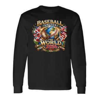 Baseball Unites The World 2026 Global Fan Graphic Long Sleeve T-Shirt | Seseable FR