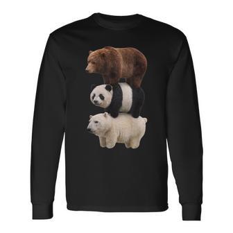 We Bears Realistic Stacked Bares Meme Animal Long Sleeve T-Shirt | Mazezy