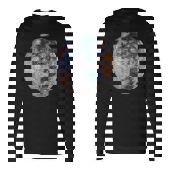 Beaver Full Mineral Moon Telescope Telescopic Image Long Sleeve T-Shirt | Mazezy