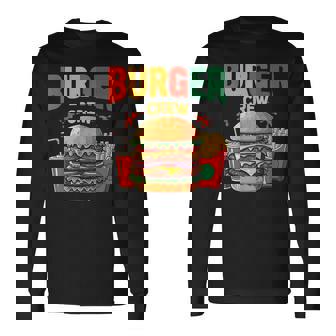 Berger Crew Hamburger Cheeseburger Fast Food Lovers 長袖Tシャツ - Kawaiitshirt