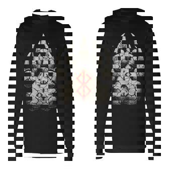 Berserk Bear Paw Berserk Rune Rune Symbol Viking Long Sleeve T-Shirt - Monsterry