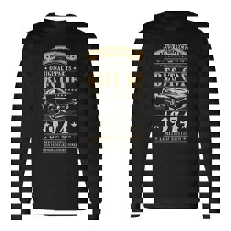 Best Of 1974 Birthday Classic Car Limited Edition Men 1974 Long Sleeve T-Shirt | Mazezy