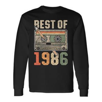 Best Of 1986 Antiguo Cassette 40 Cumpleaños Retro Camiseta de manga larga - Regaloses