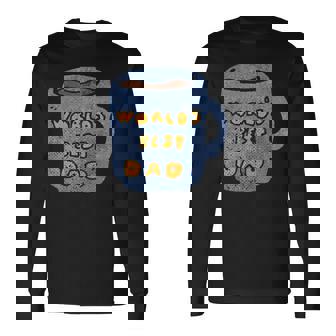 Best Daddy Worlds Best Dad Ever マグカップデザインポケット 長袖Tシャツ - Kawaiitshirt