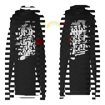 Words Best Father Pink Father’S Day 長袖Tシャツ - Kawaiitshirt