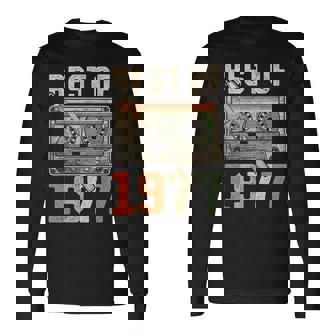 Best Of 1977 オールド・カセット 49歳の誕生日 レトロ 長袖Tシャツ - Kawaiitshirt