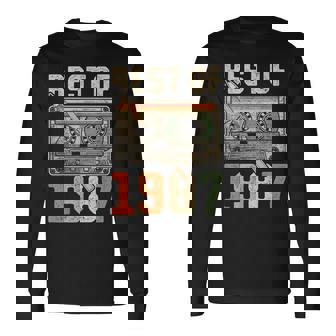 Best Of 1987 オールド・カセット 39歳の誕生日 レトロ 長袖Tシャツ - Kawaiitshirt