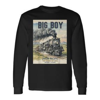 Big Boys Union Pacific Legend Comes Back Cheyenne Train Long Sleeve T-Shirt | Mazezy
