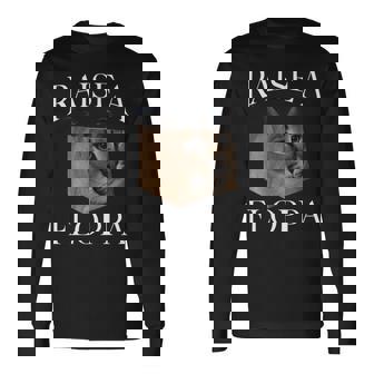 Big Floppa カラカルキャットミーム Raise A Floppa 長袖tシャツ 長袖Tシャツ - Kawaiitshirt