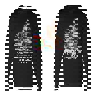 Bigfoot With Books English Reading Teacher 67 Long Sleeve T-Shirt | Mazezy