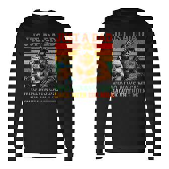 Bigfoot Papa Just A Dad Who Always Came Back With The Milk Long Sleeve T-Shirt | Seseable UK