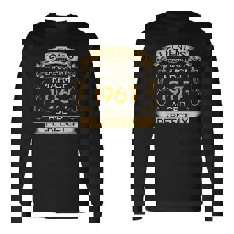 Birthday Legends Were Born Ins March 1967 長袖Tシャツ - Kawaiitshirt