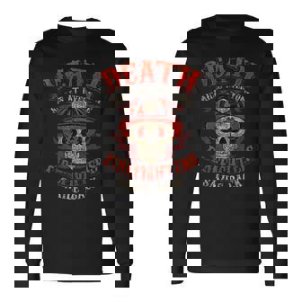 Bomberosmile Back Bomberos Camisa Muerteonrisas Calavera Camiseta de manga larga - Regaloses