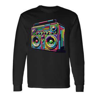 Boombox Oldchool 80S Music Hip Hop T-shirt à manches longues - Cadeauxyz