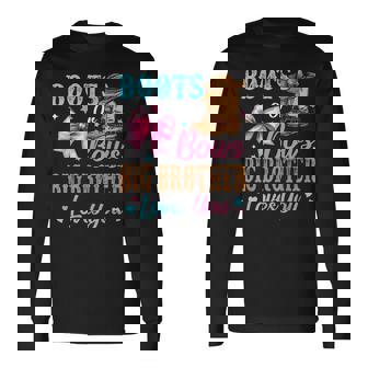 Boots Or Bows Big Brother Loves You Gender Reveal Family Long Sleeve T-Shirt - Monsterry